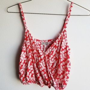 COPY - Red Floral Crop Top